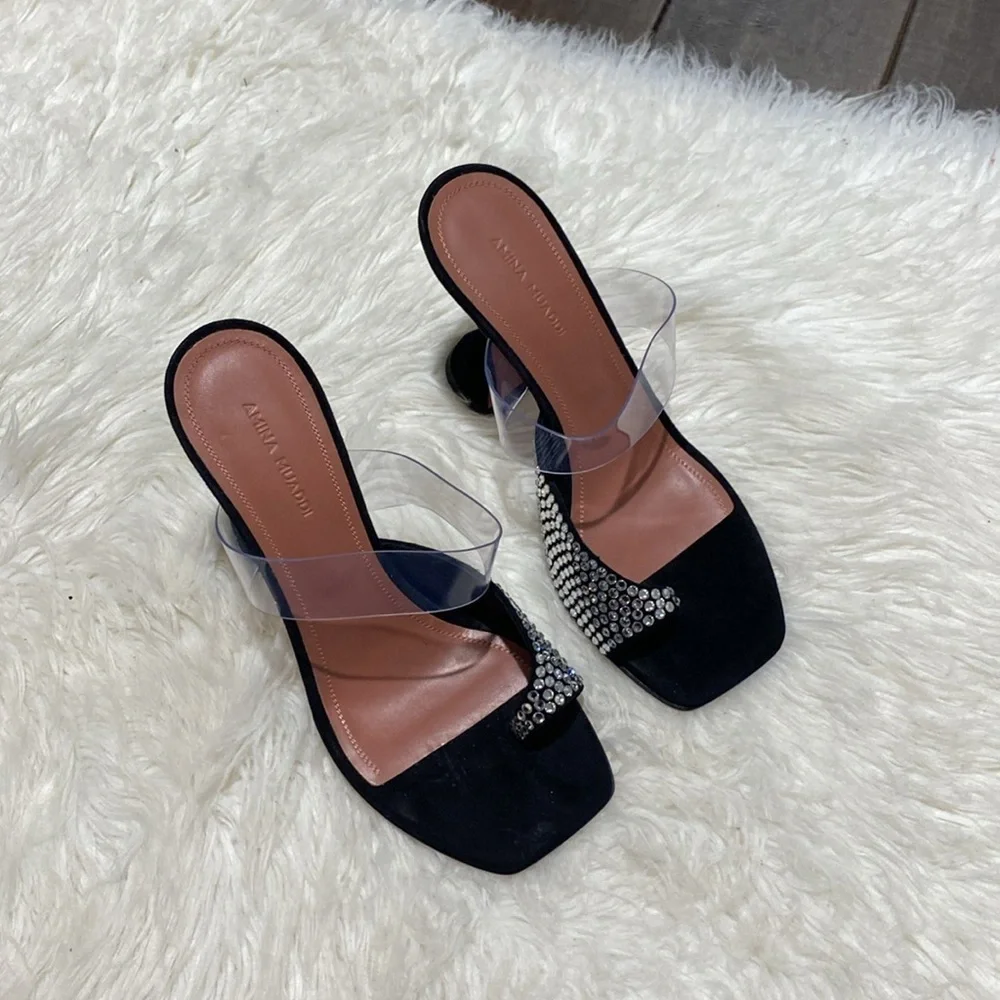 Amina Muaddi Paloma crystal slipper size 36.5EU